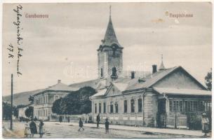 1912 Gura Humorului, Gurahumora, Gura Humora; Hauptstrasse / main street, church (EK)