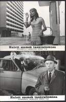 cca 1971 ,,Halott szemek tanúvallomása" című csehszlovák bűnügyi film jelenetei és szereplői, 2...