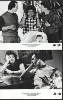 cca 1985 ,,Három férfi, egy mózeskosár" című francia filmvígjáték jelenetei és szereplői, 5 db ...