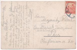 1918 Nagyszeben, Hermmanstadt, Sibiu; Hermannsplatz mit Infanterie Kaserne / Hermann tér, Gyalogsági...