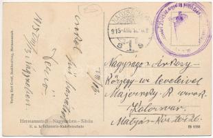 1915 Nagyszeben, Hermannstadt, Sibiu; K.u.K. Infanterie-Kadettenschule / Cs. és kir. gyalogsági hada...