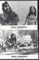 cca 1980 ,,Hegyi emberek című amerikai westernfilm jelenetei és szereplői, 5 db produkciós filmfotó nyomdatechnikával sokszorosítva kartonpapírra, egyoldalas nyomással, a használatból eredő (esetleges) kisebb hibákkal, 18x24 cm