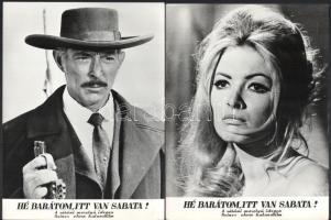 cca 1969 ,,Hé barátom, itt van Sabata" című olasz westernfilm jelenetei és szereplői, 13 db vin...