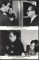 cca 1965 ,,31 fok árnyékban" című csehszlovák filmdráma jelenetei és szereplői, 15 db vintage p...