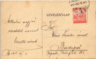 1917 Humoros első világháborús propaganda lap, osztrák-magyar krampusz katona az Antant hatalmak ell...