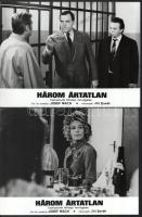 cca 1974 ,,Három ártatlan" című csehszlovák bűnügyi filmvígjáték jelenetei és szereplői, 21 db ...