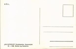 Dés, Dej; Nemzeti bank, sóbánya, Református templom, Állami főgimnázium, O.T.I. székház, Honvéd lakt...