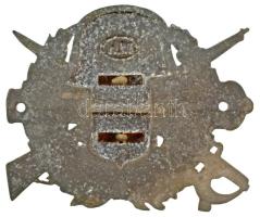 ~1930-1940. Magyar Honvédség Harckocsi jelvénye, zománcbetétes, csavarokkal rögzíthető, magyar címer...