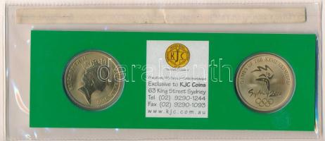 Ausztrália 2000. 5D Al-bronz "Sydneyi Olimpia 2000 - Gimnasztika" + emlékérem díszkiadásba...