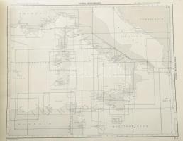 Brit tengerészeti, hajózási térképek gyűjteménye. Összesen kb. 35 db nagyméretű térkép + 3 db kataló...