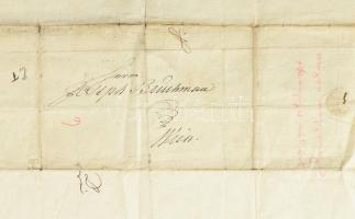 cca 1800 Köln, születési anyakönyvi kivonat másolat francia nyelven, rajta Johann Jakob von Wittgens...