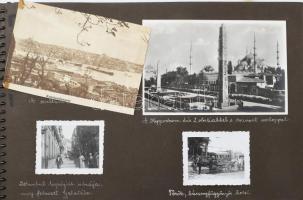 1934-35 Utazási fotónapló Bulgária, Törökország, Olaszország. Közel 300 feliratozott fotó, nagyrészt...
