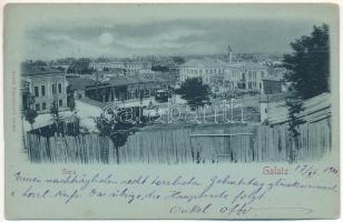 1900 Galati, Galatz; Gara. Anton Pappadopol / railway station at night (Rb)