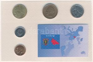 Belgium 1982-1998. 50c-50Fr (5xklf) "Belgium utolsó nemzeti pénzei" vákuumcsomagolt forgal...