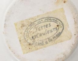 Porcelán reszelő, olívabogyó mintával, jelzéssel, hibátlan, d: 12,5 cm