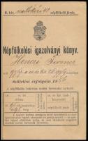 1895 Pozsony, M. kir. csallóközi 42. népfölkelő járás népfölkelési igazolványi könyv