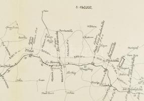 cca 1890 Marosludas-besztercei (erdélyi) helyi érdekű vasút vonaltérképe (Generelle Situation der St...