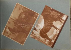 cca 1914-1918 Olasz front, fényképalbum 30 db fotóval, közte Conrad von Hötzendorf vezérkari főnök, ...