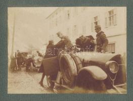 cca 1914-1918 Olasz front, fényképalbum 30 db fotóval, közte Conrad von Hötzendorf vezérkari főnök, ...