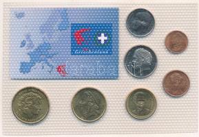 Görögország 2000. 1D-100D (7xklf) "Görögország utolsó nemzeti pénzei" vákuumcsomagolt forg...