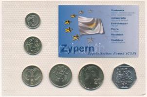 Ciprus 2004. 1c-50c (6xklf) Ciprus utolsó nemzeti pénzei vákuumcsomagolt forgalmi összeállítás T:UNC kis patina Cyprus 2004. 1 Cent - 50 Cents (6xdiff) The Last National Coins of Cyprus coin set in vacuum packing C:UNC small patina
