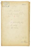 cca 1870-1890 Bánffyhunyad-Zsobok (erdélyi) vasútvonal helyszínrajza, kézzel rajzolt (tus, akvarell)...