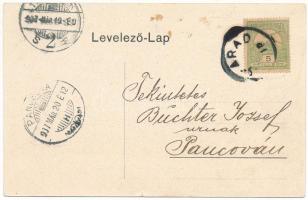 1907 Arad, Újarad, Új-Arad, Aradul Nou; Fő utca, uradalmi sörház. Mayr Lajos kiadása / street view, ...