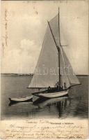 1906 Balaton, Vitorlás hajó. Balázsovich Gyula fényképész 1905. (EB)