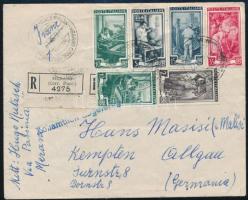 1952 Ajánlott levél Németországba / Registered cover to Germany