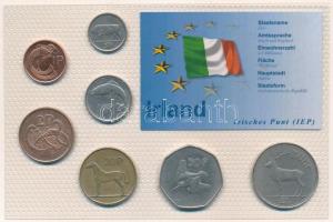 Írország 1990-2000. 1p-1P (7xklf) Írország utolsó nemzeti pénzei vákuumcsomagolt forgalmi összeállítás T:UNC-XF Ireland 1990-2000. 1 Penny - 1 Pound (7xdiff) The Last National Coins of Ireland coin set in vacuum packing C:UNC-XF