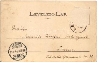 1899 (Vorläufer) Balatonlelle, part Lellén, Szalay villa, Hattyú szálloda (Rb)