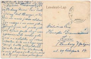 1912 Pöstyén, Pistyan, Piestany; Neuwirth-féle Villa Hungária a központban, társalgó a kertben / Neu...