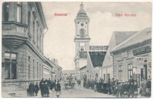 1908 Komárom, Komárno; Jókai Mór utca, Girch József üzlete / street view, shops (EK)