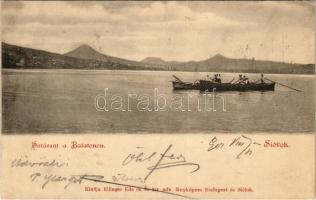 1901 Siófok, Halászat a Balatonon. Ellinger Ede fényképész