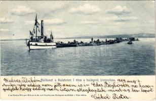 1903 Balaton, Halászat I. rész: a halászok kivonulása. Ellinger Ede fényképész (fa)