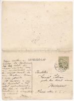 1906 Lublófüred, Lubló-fürdő, Kúpele Lubovna (Ólubló, Stará Lubovna); 2-részes kihajtható panorámala...