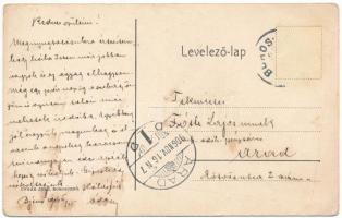 1906 Borosjenő, Borosineu, Ineu; Bútorgyári részlet, Fő utca, templom. Ungár Jenő kiadása / furnitur...