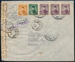 1952 Légi cenzúrázott levél Budapestre / Censored airmail cover to Hungary