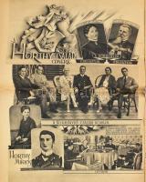 1943 Horthy Miklós hetvenöt éves, nagyalakú képes újság, különkiadás, rengeteg érdekes képpel, 41x29...