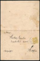 1907 Miskolc, Hubay Gyula bírónak küldött meghívó a Korona Szállóban rendezett hangversenyre, szeces...