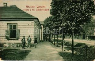 1909 Vinga, Fő utca, királyi járásbíróság. W. L. 5434 / main street, court (kopott sarkak / worn corners)