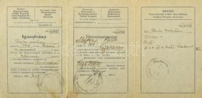 1943-1971 Reisz Márton (1913-1971) házassági anyakönyvi kivonata, DEGOB (Magyarországi Zsidókat Gond...