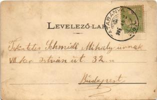 1905 Tatabánya, elővájás, bányászok munkában. Klösz György kiadása (Rb)