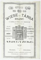 cca 1890 Wiese és Társa páncélszerkény-gyára képes árjegyzék 4 p 30x45 cm Hajtva / Safe catalogue with images