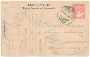 1917 Gyorok, Ghioroc; Nádasdy tér, Arad-Hegyaljai Helyiérdekű Vasút villamos megállója, vasútállomás...