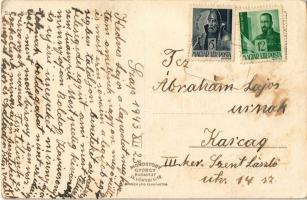 1943 Szap, Palkovicovo, Sap; Római katolikus iskola, Fogyasztási szövetkezet üzlete, Református isko...