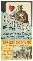 Borszéki borvíz nagy méretű litho számolócédula / Borsec mineral water counting slip 8x15 cm