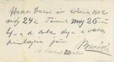 Borszéki borvíz nagy méretű litho számolócédula / Borsec mineral water counting slip 8x15 cm