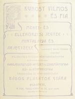 cca 1905 Kunosy Vilmos és fia. Menet- és ellenörzési jegyek mintalapja és árjegyzéke. 21 féle jegy m...