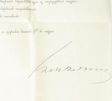 1901 Országgyűlési meghívó. Ferenc József (1830-1916) király és Széll Kálmán (1843-1915) miniszterel...